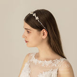 Pearl Blossom Bridal Headband AC1099-Headpieces-Viniodress-Headband-Viniodress