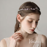 Silver Snow Crystals Headband Viniodress ACC1101-Headpieces-Viniodress-Silver-Viniodress