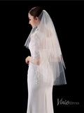 Simple 2 Tier Tulle Bridal Veil Viniodress TS1904