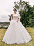 Simple Classy Strapless Ball Gown Wedding Dresses VW1519