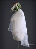 Simple Tulle Short Blusher Veil Viniodress TS17105-Veils-Viniodress-Ivory-Viniodress