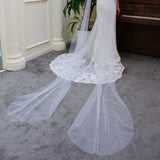 Simple Watteau Veil Set Viniodress V691-Veils-Viniodress-Ivory-Viniodress