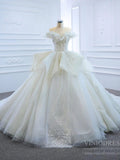 Sparkly Arabic Wedding Dresses Off the Shoulder Bridal Gown VW1791