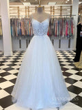 Sparkly Ivory Tulle Prom Dresses Lace Bodice Formal Dress FD2004