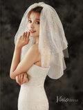 Starry Elbow Length Bridal Veil Viniodress TS1923-Veils-Viniodress-Ivory-Viniodress