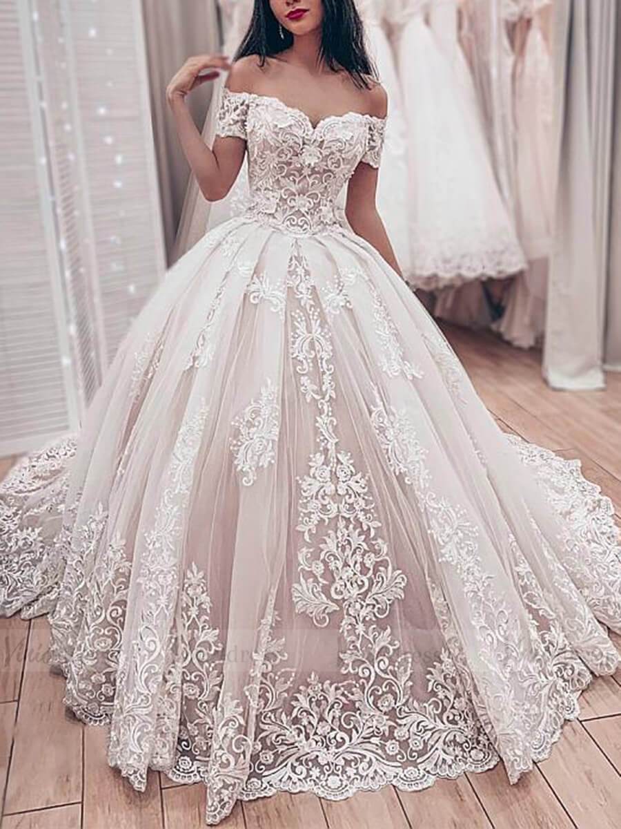43 Gorgeous Off the Shoulder Wedding Dresses  hitchedcouk  hitchedcouk