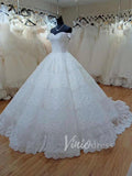 Vintage Lace Royal Wedding Dresses Ball Gown Online FD1217