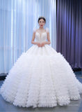 Vintage Tiered Ruffle Wedding Dresses Princess Gown Viniodress 67313