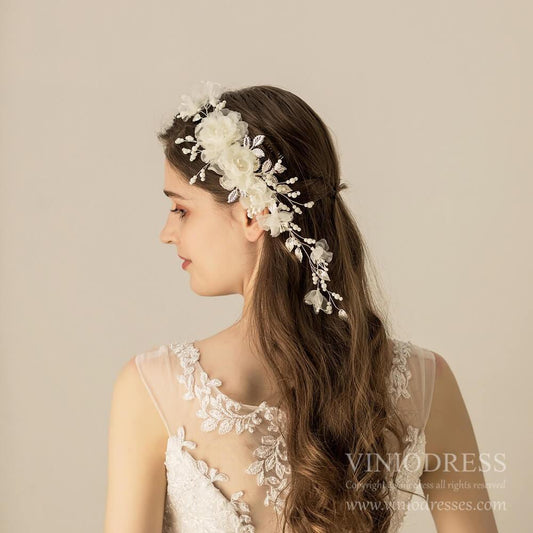 Bohemian Style 3D Floral Hair Combs AC1228-Headpieces 2025 -Viniodress-Comb-
