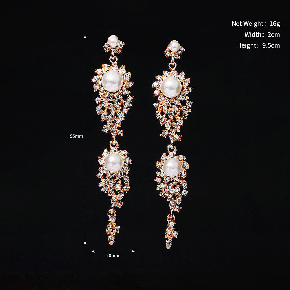 Crystal Drop Earrings AC1246-Bridal Jewelry-Viniodress-#7-Viniodress