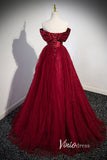 Burgundy Pleated Tulle Prom Dresses with Bow-Tie FD3532-prom dresses-Viniodress-Viniodress