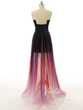 Celebrity Style Ombre Prom Dresses Strapless FD1525-prom dresses-Viniodress-Viniodress