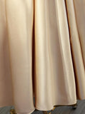 Champagne Satin Tea Length Homecoming Dresses SD1016-homecoming dresses-Viniodress-Viniodress