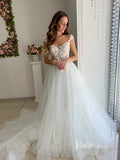 Cheap A-line Tulle Country Wedding Dresses VW2094-wedding dresses-Viniodress-Viniodress