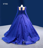 Classic Blue Sweet 16 Dress Extra Long Sleeve Royal Wedding Dresses 67561-Quinceanera Dresses-Viniodress-Viniodress