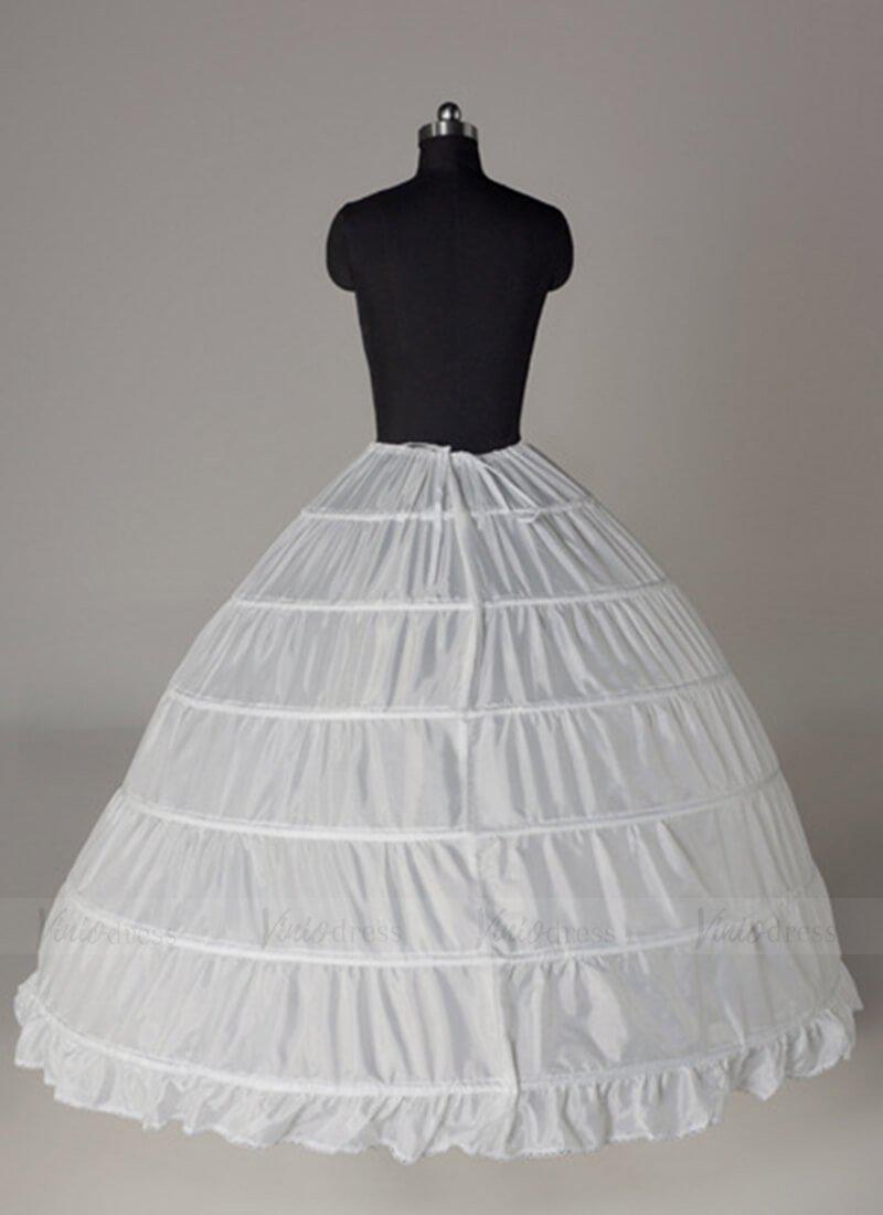 Crinoline 6 Hoops Petticoat for Ball Gown Princess Dresses AC1022-Petticoats-Viniodress-Viniodress