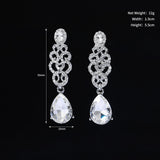 Crystal Drop Earrings AC1246-Bridal Jewelry-Viniodress-#4-Viniodress