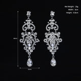 Crystal Drop Earrings AC1246-Bridal Jewelry-Viniodress-#5-Viniodress