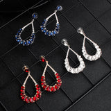 Crystal Teardrop Earrings for Prom AC1074-Bridal Jewelry-Viniodress-As Picture-Viniodress