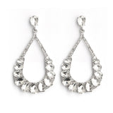 Crystal Teardrop Earrings for Prom AC1074-Bridal Jewelry-Viniodress-Silver-Viniodress