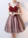 Cute Dark Red Homecoming Dresses Corset Back SD1173-homecoming dresses-Viniodress-Viniodress