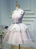 Cute Floral Short Homecoming Dresses SD1002