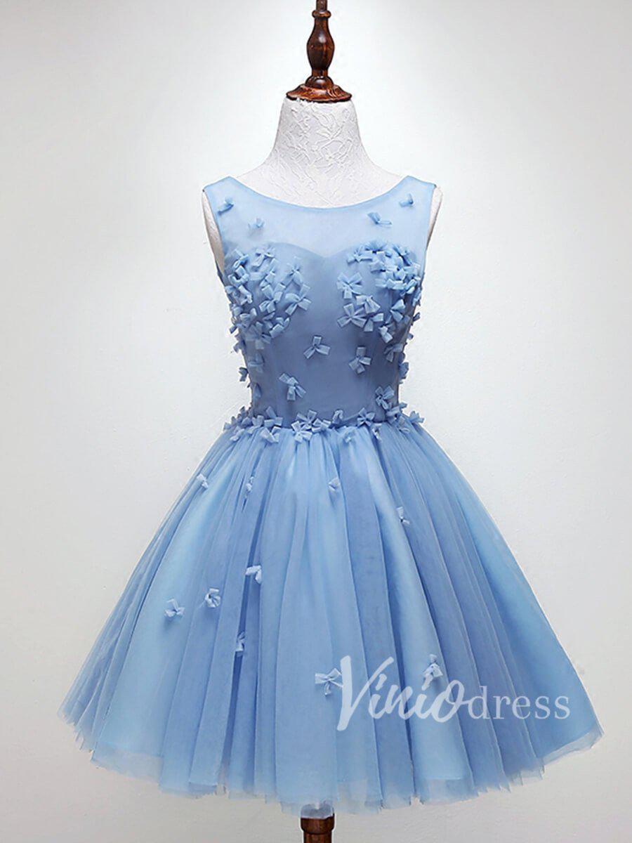 Cute Light Blue Short Homecoming Dresses SD1167B-homecoming dresses-Viniodress-Light Blue-Custom Size-Viniodress