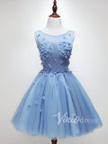 Cute Light Blue Short Homecoming Dresses SD1167B