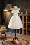Cute Strapless Graduation Dress Tulle Homecoming Dresses 2022 SD1455