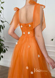 Daisy Prom Dresses Sunset Orange Maxi Dress SD1436-homecoming dresses-Viniodress-Viniodress