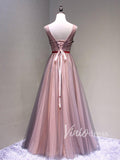 Dark Red V Neck Formal Dresses with Sash FD1516-prom dresses-Viniodress-Viniodress