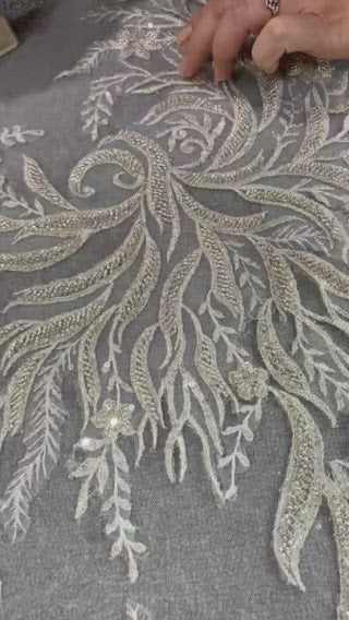 2 in 1 Mermaid Wedding Dresses with Long Sleeve High Neck Detachable Skirt 67156