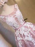 Dusty Rose Lace Homecoming Dresses Cheap SD1109-homecoming dresses-Viniodress-Viniodress