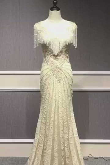 Burgundy Prom Dresses Beaded 20s Formal Dress FD2471