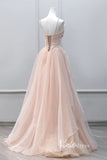 Elegant Pink Pleated Tulle Prom Dresses with Spaghetti Strap FD3525-prom dresses-Viniodress-Viniodress