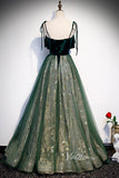 Emerald Green Long Prom Dresses Shiny Lace Formal Dress FD2626-prom dresses-Viniodress-Viniodress