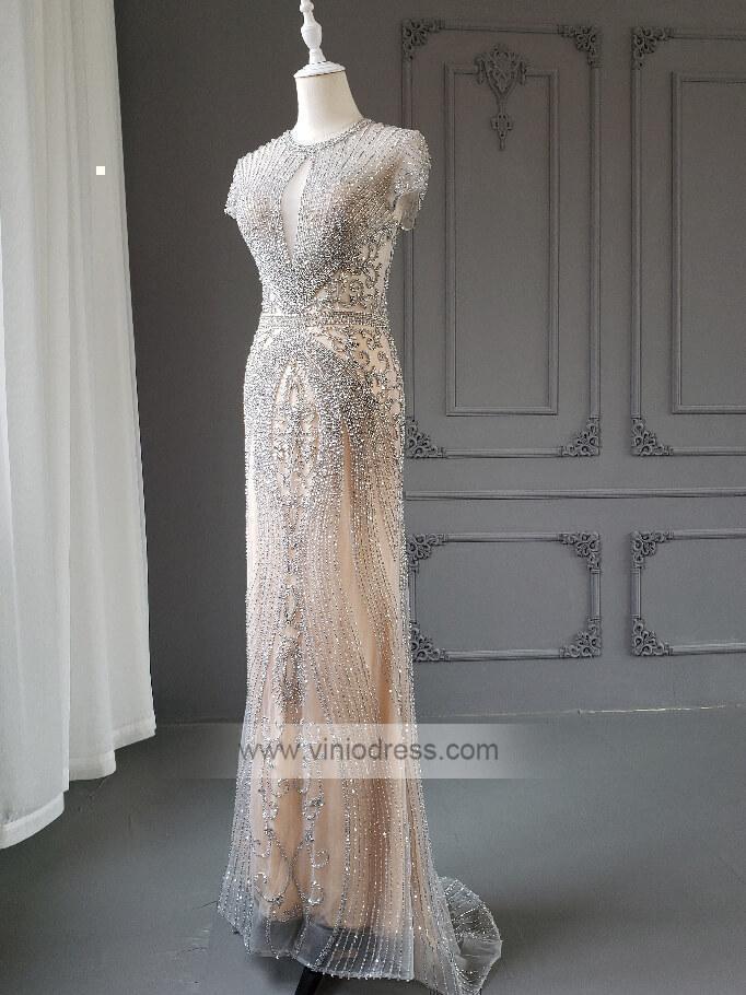 Glitter Beaded Mermaid Formal Dresses 20s Pageant Dress FD1395-prom dresses-Viniodress-Viniodress