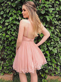 Gold Lace Homecoming Dresses Halter Pink Short Party Dress SD1188-homecoming dresses-Viniodress-Viniodress