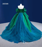 Green Peacock Wedding Dress Sweet 16 Dress Cinderella Ball Gown 222189-Quinceanera Dresses-Viniodress-Viniodress