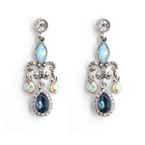 Handmade Teardrop Earrings AC1073-Bridal Jewelry-Viniodress-Blue-Viniodress