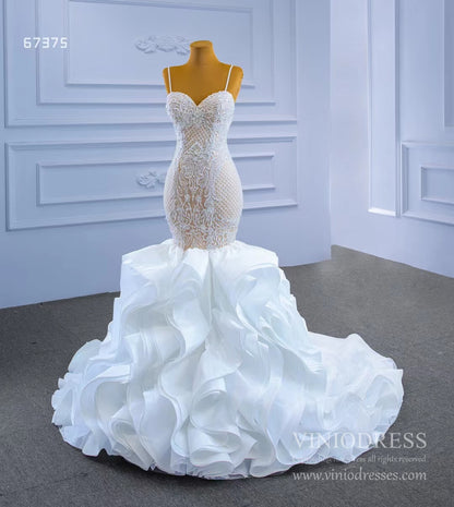 Haute Couture Lace Mermaid Wedding Gown 67375 VINIODRESS-wedding dresses 2025 -Viniodress-As Picture-Custom Size-