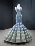 Haute Couture Mermaid Prom Dresses Ombre Trumpet Dress FD2420 viniodress