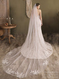 Lace Appliqued Cathedral Bridal Veil