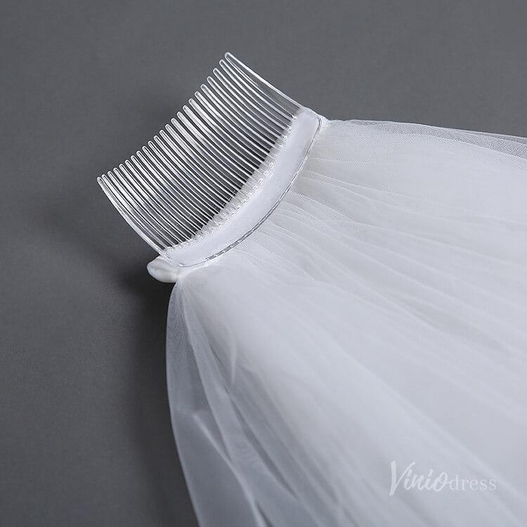 Lace Appliqued Cathedral Veil Viniodress TS18011-Bridal Veil 2025 -Viniodress-Ivory-