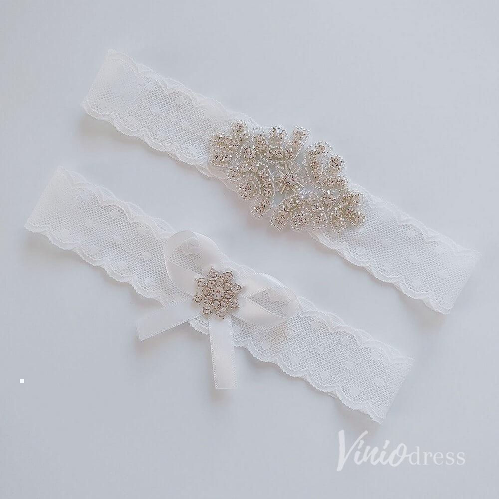 Lace Bridal Wedding Garter Set AC1251-Accessories-Viniodress-Viniodress