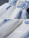 Light Blue Strapless Homecoming Dresses SD1081-homecoming dresses-Viniodress-Viniodress