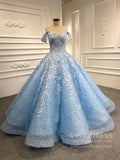 Light Blue Sweet 16 Dress Vintage Quinceanera Dress 66601 viniodress