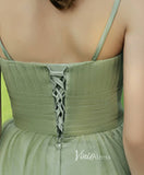 Light Green Spaghetti Strap Prom Dresses A-Line Tulle Evening Dress FD3158-prom dresses-Viniodress-Viniodress