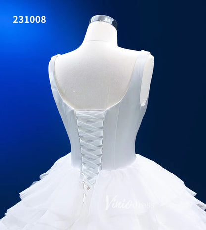 Light Green Yellow Gradient Ruffle Wedding Dress Layered Ball Gowns 231008-prom dresses 2025 -Viniodress-Light Green-Custom Size-