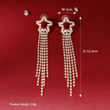 Long Dropl Earrings AC1036-Bridal Jewelry-Viniodress-#1-Viniodress
